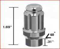 Extended thread 2025 lug nuts